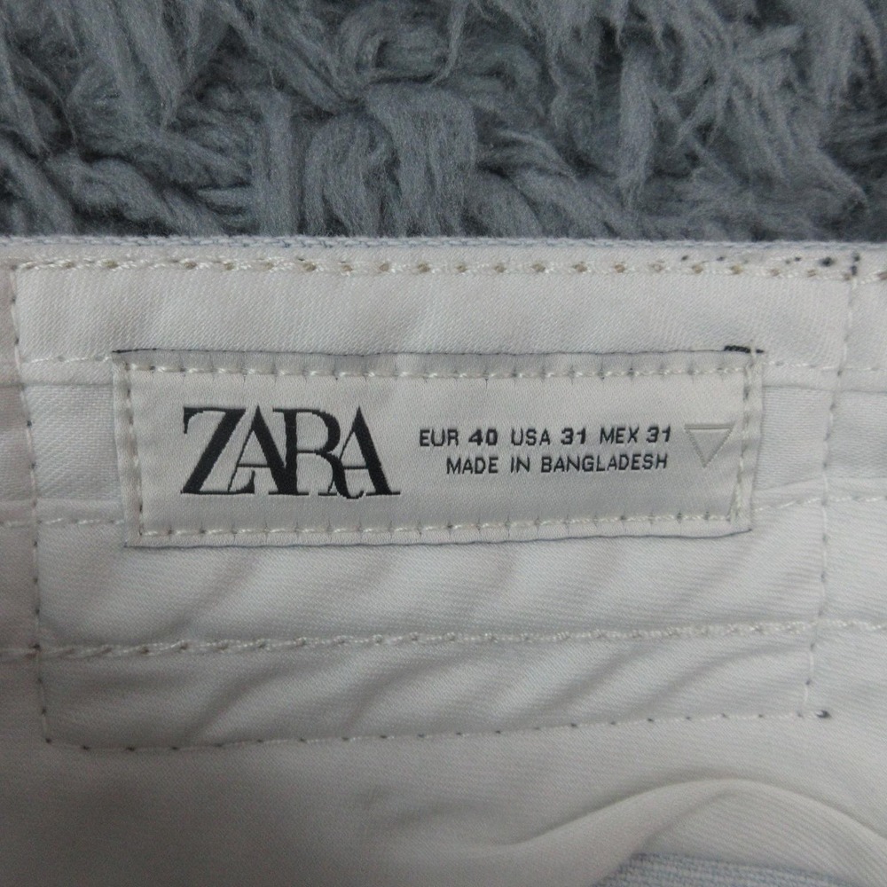 Zara Jeans Mens 32x29* Light Blue Mid Waist Loose Wide Leg Ankle NWT - Picture 12 of 16